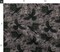Gray Ravens Gothic Autumn Floral Halloween Bohemian Magic Dark Moody Corvid Custom Printed Fabric by Spoonflower Various Fabrics by the Yard or Fat Quarter